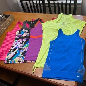 Lot of 5 Workout Tops